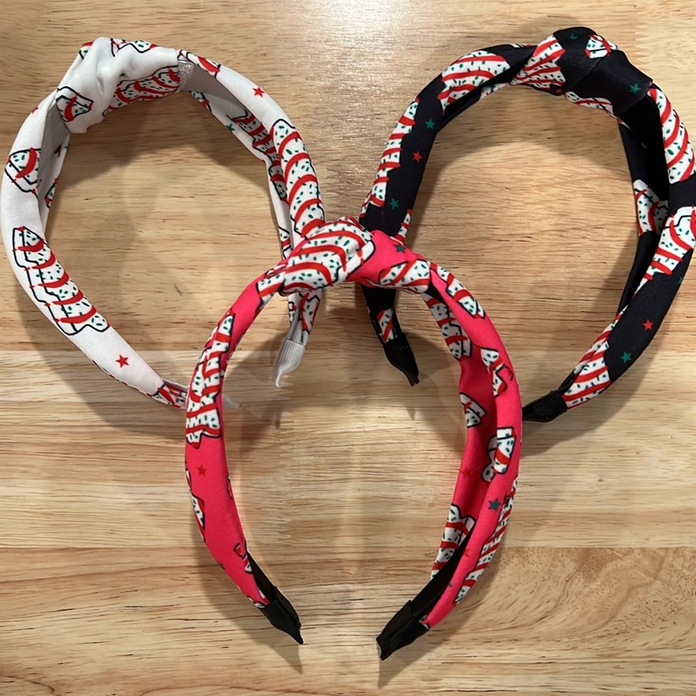 NWT | Set of (3) Little Debbie Christmas Tree Headbands